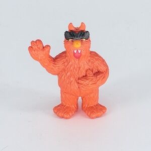 Sesame Street Frazzle Monster Orange PVC Figure Fill-A-Bus 3″ SeaWorld Rare HTF